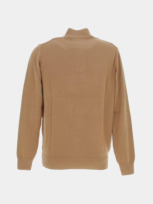 Pull col zippé fidan marron homme - Benson & Cherry