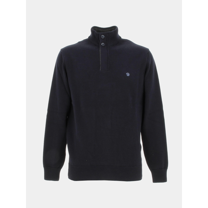 Pull col zippé fidan bleu marine homme - Benson & Cherry