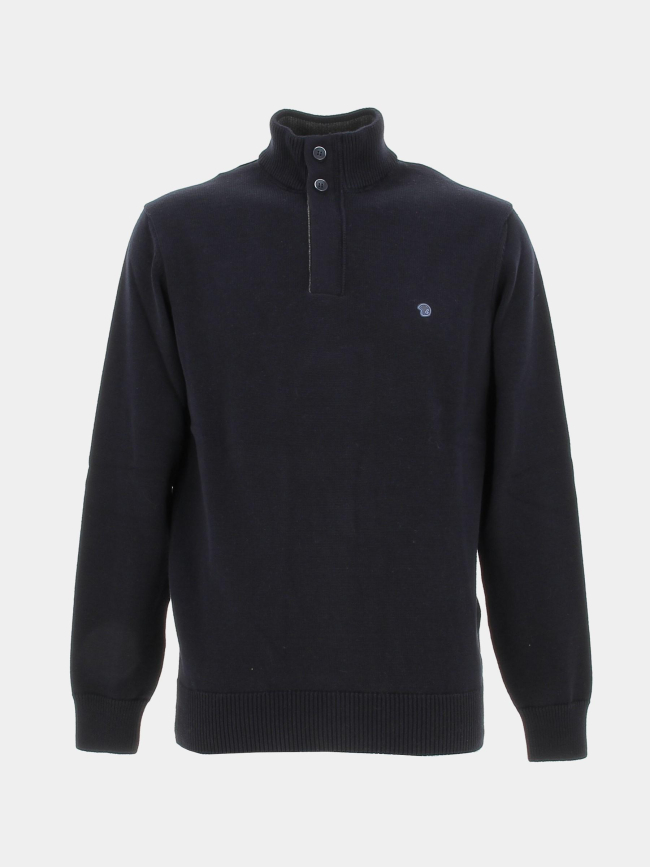 Pull col zippé fidan bleu marine homme - Benson & Cherry