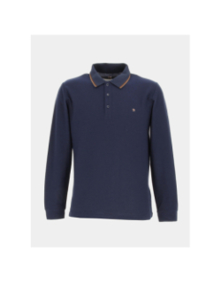 Polo manches longues gaclong bleu homme - Benson & Cherry