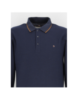 Polo manches longues gaclong bleu homme - Benson & Cherry