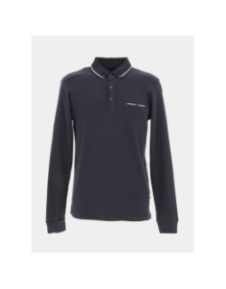 Polo manches longues gaudin bleu marine homme - Benson & Cherry