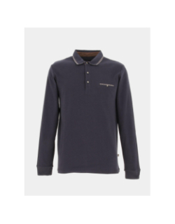 Polo manches longues geiger bleu marine homme - Benson & Cherry