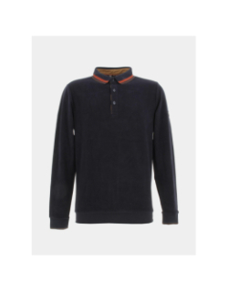 Polo manches longues marlon bleu marine homme - Benson & Cherry