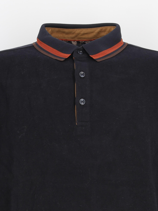 Polo manches longues marlon bleu marine homme - Benson & Cherry