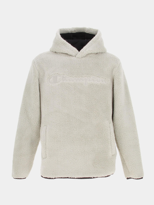 Sweat peluche hooded beige homme - Champion