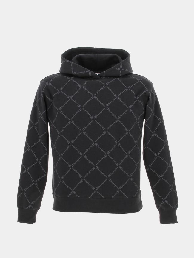 Sweat à capuche logo hooded noir enfant - Champion