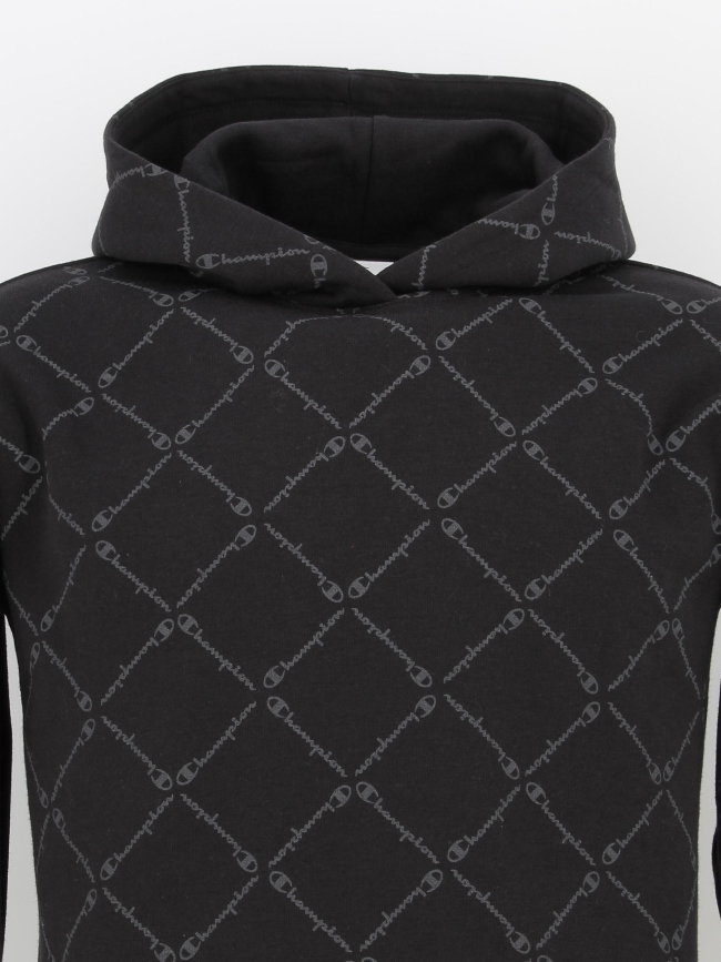 Sweat à capuche logo hooded noir enfant - Champion