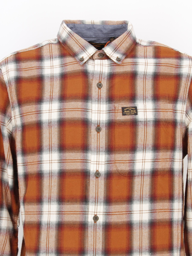 Chemise à carreaux vintage lumberjack orange homme - Superdry