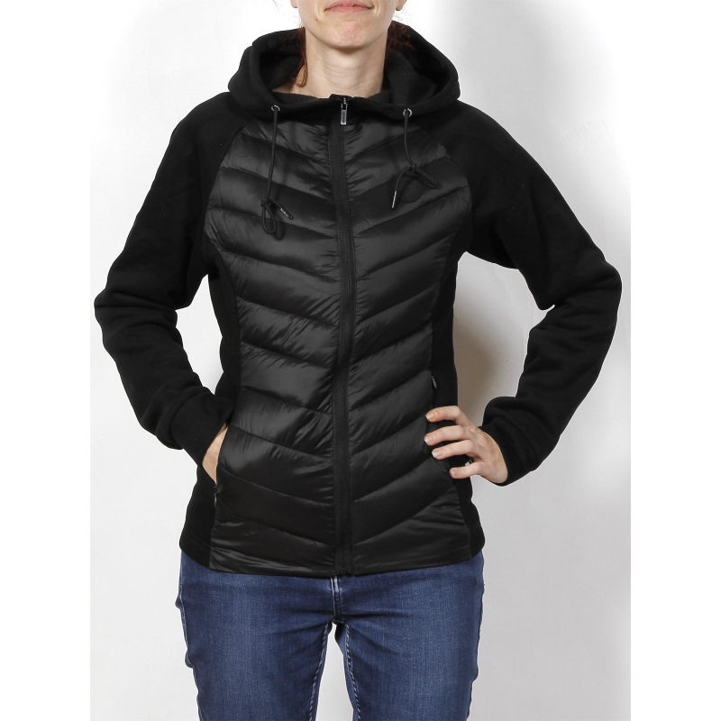 Veste polaire bi-matière albane noir femme - Treeker 9