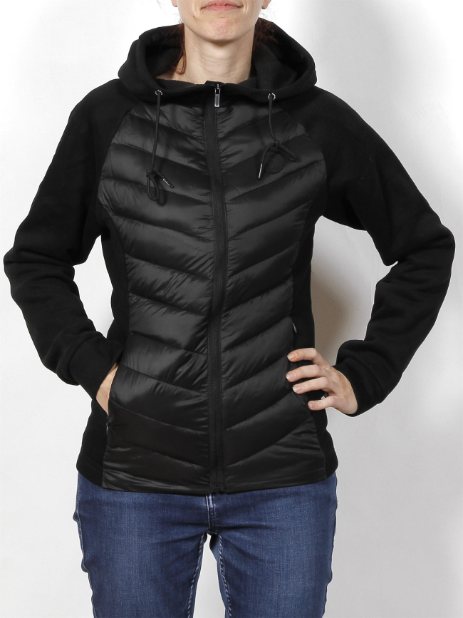 Veste polaire bi-matière albane noir femme - Treeker 9