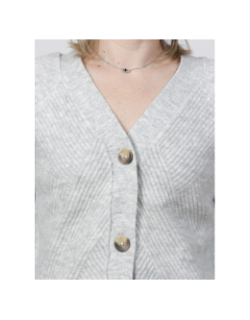 Gilet cardigan carol gris femme - Only