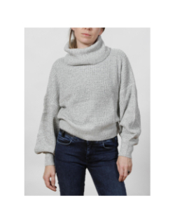 Pull col roulé megan gris femme - Jacqueline De Yong