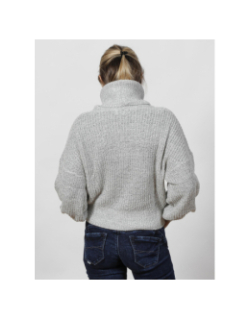 Pull col roulé megan gris femme - Jacqueline De Yong