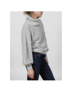 Pull col roulé megan gris femme - Jacqueline De Yong