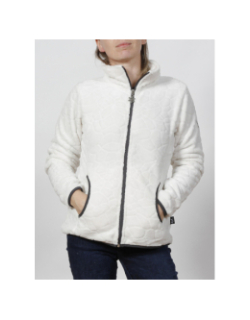 Veste polaire lauziere blanc femme - Angele Sportswear