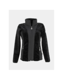 Veste polaire bi-matière vienne noir femme - Angele Sportswear