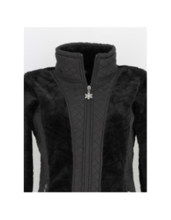 Veste polaire bi-matière vienne noir femme - Angele Sportswear