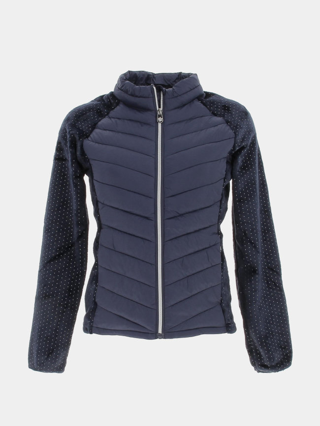 Veste polaire bi-matière nikki bleu marine femme - Angele Sportswear