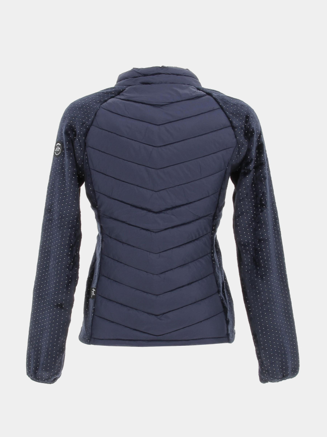 Veste polaire bi-matière nikki bleu marine femme - Angele Sportswear