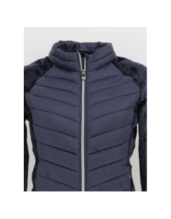 Veste polaire bi-matière nikki bleu marine femme - Angele Sportswear