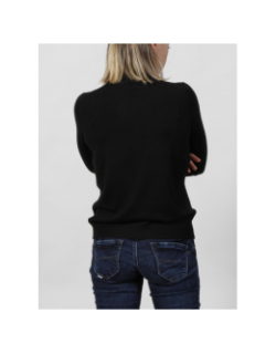 Pull col roulé basic noir femme - Deeluxe