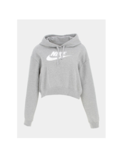 Sweat à capuche crop nsw club gris femme - Nike