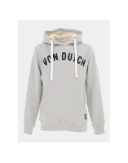 Sweat à capuche light gris homme - Von Dutch