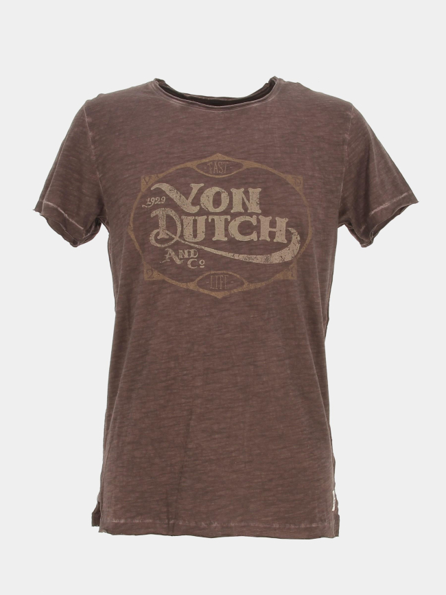 T-shirt tee retro marron - Von Dutch