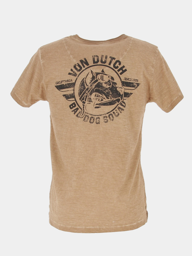 T-shirt badog marron homme - Von Dutch