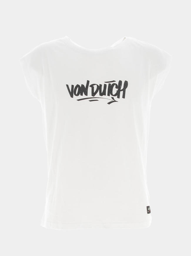 T-shirt tee logo blanc homme - Von Dutch