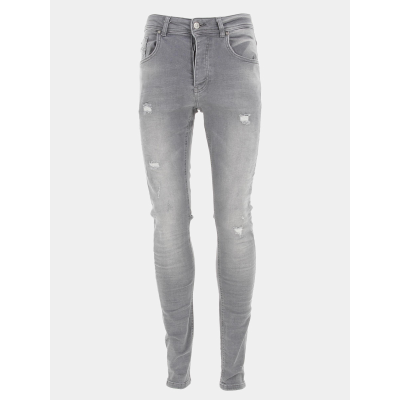 Jean skinny effet usé gris homme - Project X Paris