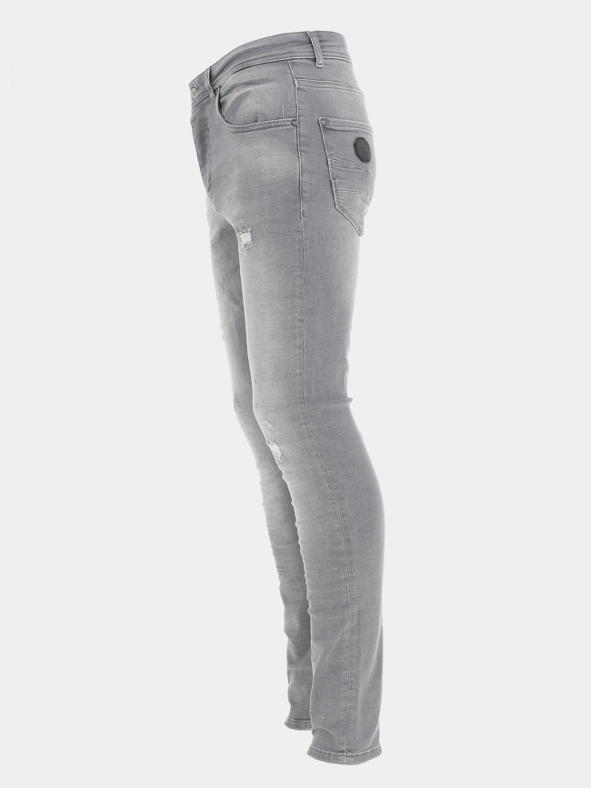 Jean skinny effet usé gris homme - Project X Paris