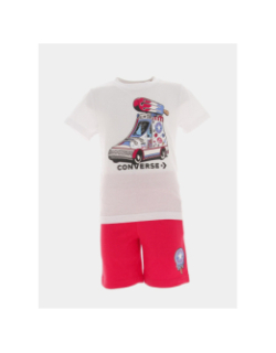 Ensemble short/t-shirt truck blanc garçon - Converse