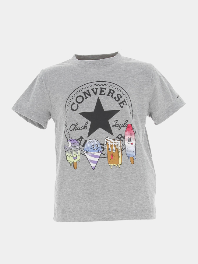 Ensemble short/t-shirt frozen friends gris garçon - Converse