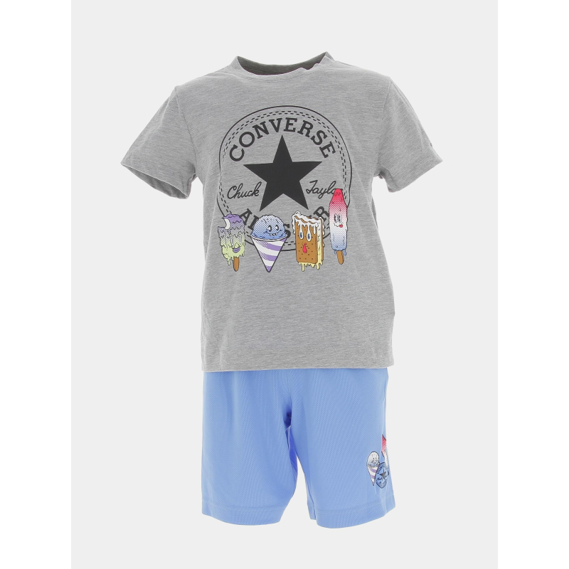 Ensemble short/t-shirt frozen friends gris garçon - Converse Ensemble short/t-shirt frozen friends gris garçon - Converse
