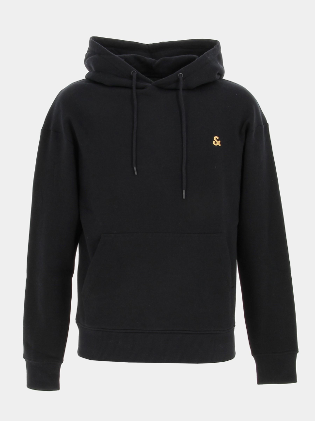 Sweat à capuche star roof noir homme - Jack & Jones