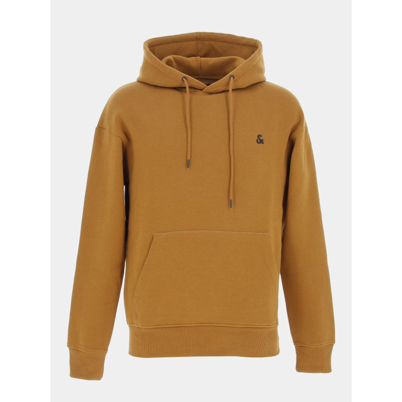 Sweat à capuche star roof marron homme - Jack & Jones