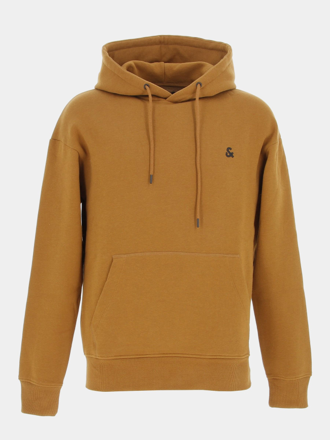 Sweat à capuche star roof marron homme - Jack & Jones