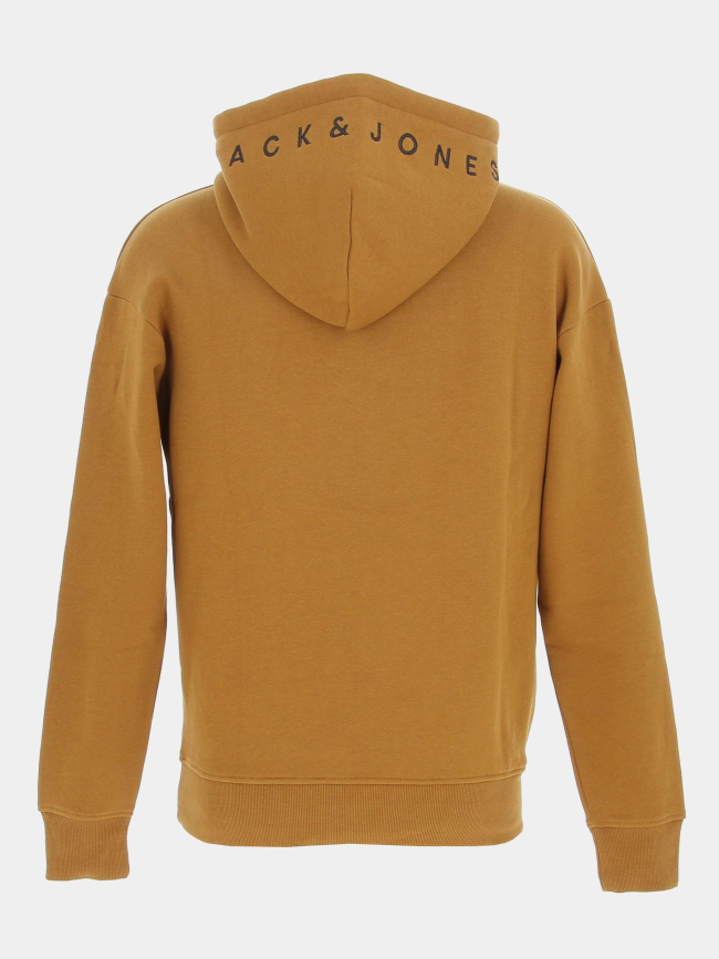 Sweat à capuche star roof marron homme - Jack & Jones