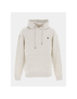 Sweat à capuche star roof écru homme - Jack & Jones