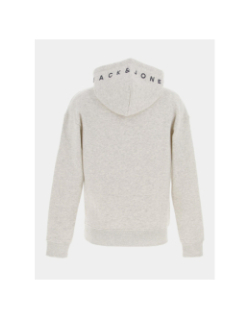 Sweat à capuche star roof écru homme - Jack & Jones