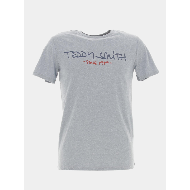 T-shirt ticlass basic bleu chiné homme - Teddy Smith