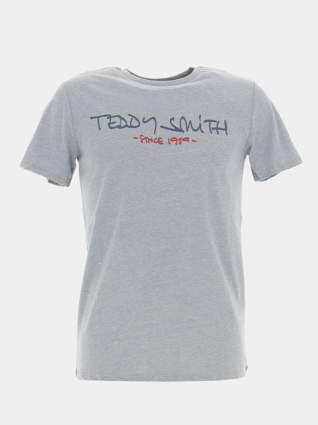 T-shirt ticlass basic bleu chiné homme - Teddy Smith