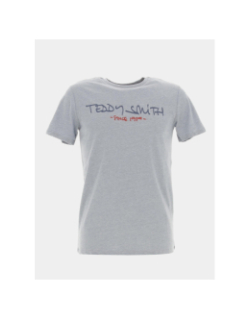 T-shirt ticlass basic bleu chiné homme - Teddy Smith