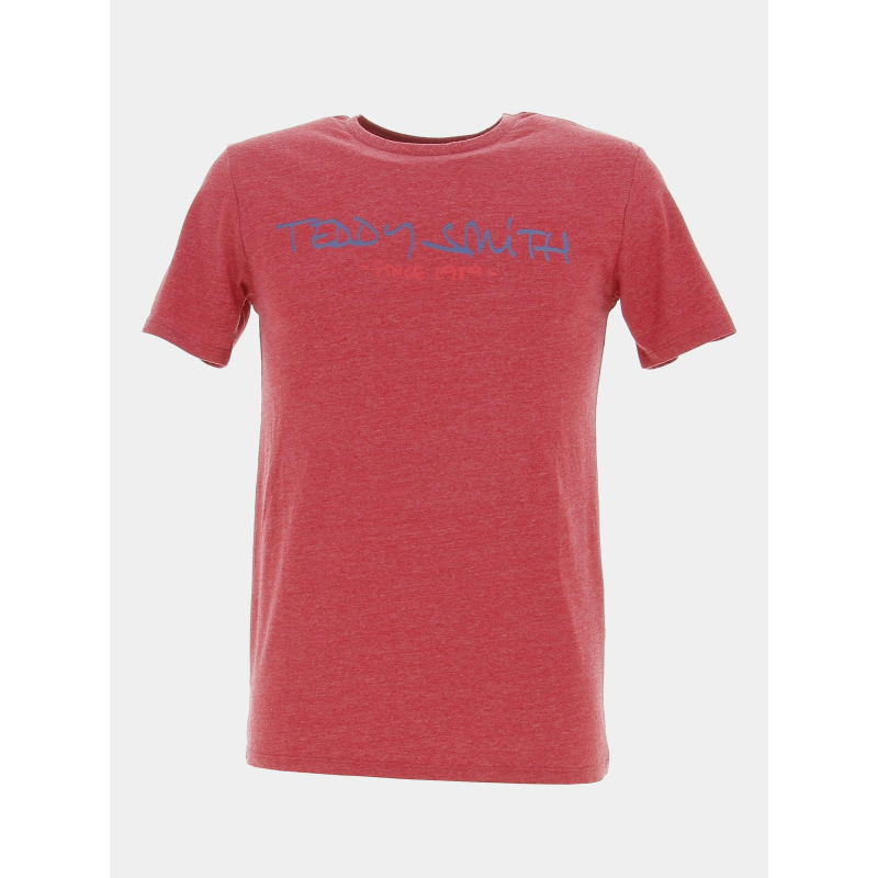 T-shirt ticlass basic rouge chiné homme - Teddy Smith