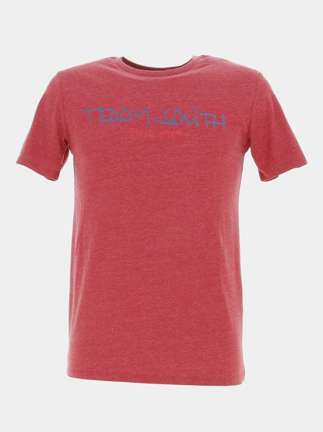T-shirt ticlass basic rouge chiné homme - Teddy Smith