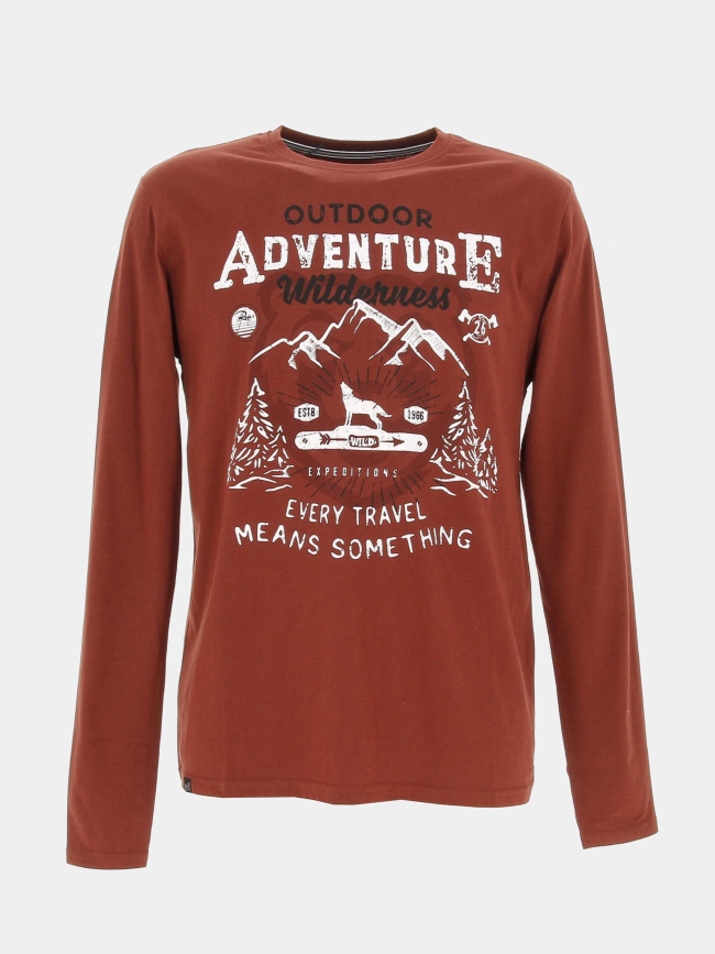 T-shirt manches longues brique bordeaux homme - Rms 26