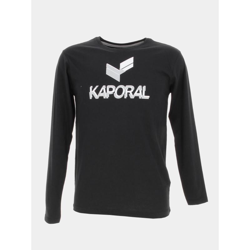 T-shirt manches longues matty noir garçon - Kaporal