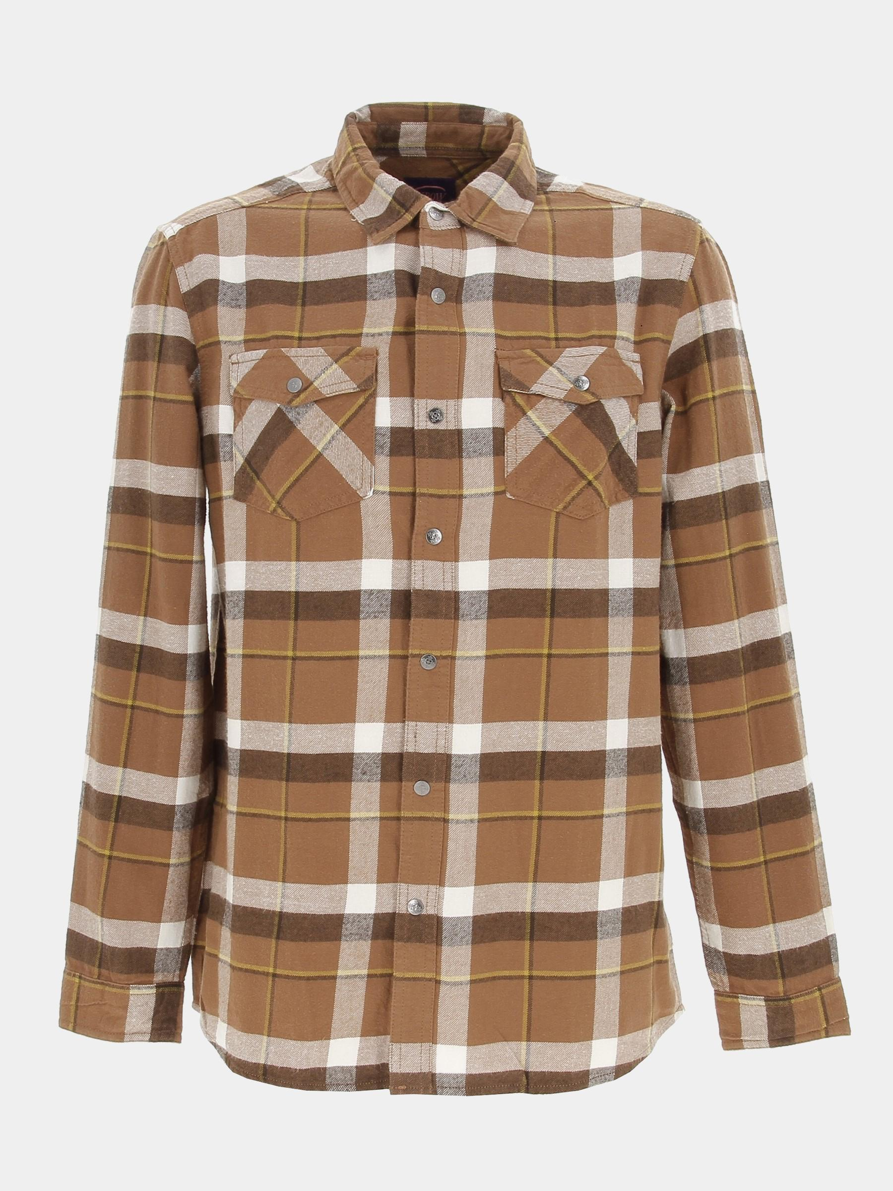 Chemise épaisse à carreaux marron homme - Oxbow